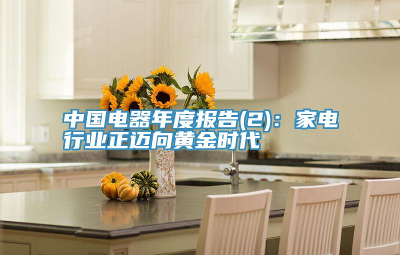 中国电器年度报告(2)：家电行业正迈向黄金时代