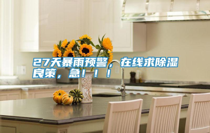 27天暴雨预警，在线求除湿良策，急！！！