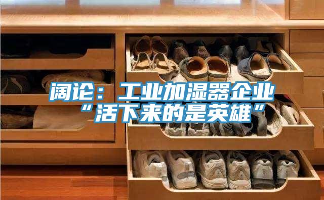 阔论：工业加湿器企业“活下来的是英雄”