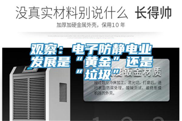 观察：电子防静电业发展是“黄金”还是“垃圾”