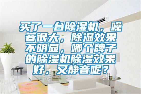 买了一台泡芙短视频APP官方下载地址，噪音很大，除湿效果不明显，哪个牌子的泡芙短视频APP官方下载地址除湿效果好，又静音呢？