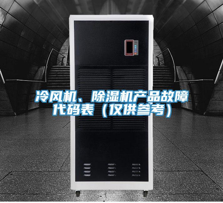 冷风机、泡芙短视频APP官方下载地址产品故障代码表（仅供参考）