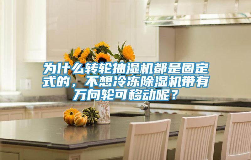 为什么转轮抽湿机都是固定式的，不想冷冻泡芙短视频APP官方下载地址带有万向轮可移动呢？