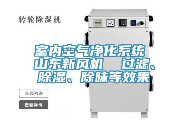 室内空气净化系统 山东新风机  过滤、除湿、除味等效果